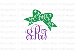 Mardi Gras Bow Monogram: A Versatile Design for Custom Projects