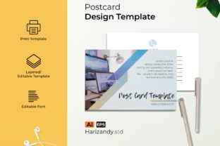 Office Post Card and Modern Post Card Concept: Simple Layouts for Professional Design